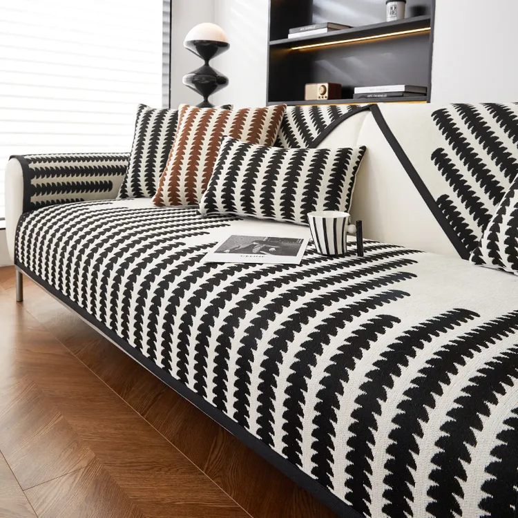 2024盖巾雪尼尔沙发垫四季通用简约现代防滑靠背巾坐垫高档盖布垫