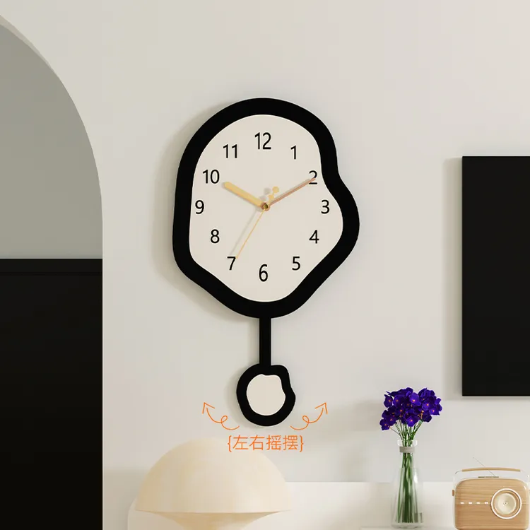 网红挂钟客厅新款静音家用钟表创意石英钟时钟挂墙卧室万年历挂表