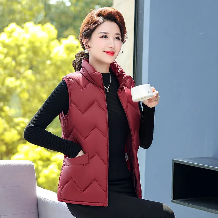 新款女士秋冬装大码马甲坎肩棉服外套背心236