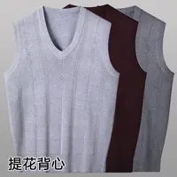 【粉丝专属】秋冬新款坎肩背心中老年马甲休闲鸡心领无袖爸爸毛衣