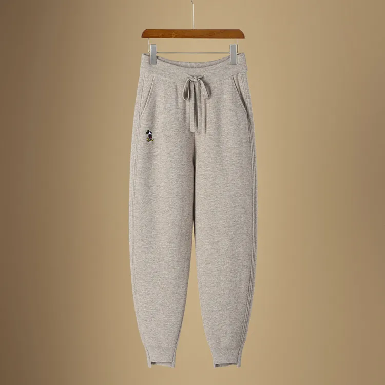 高腰垂感- 冬季爆款100% 羊毛裤女士外穿小脚裤休闲萝卜裤