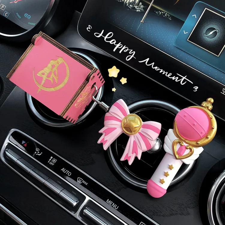 美少女仙女棒车载香薰香水汽车出风口装饰香氛车内饰品摆件扩香石