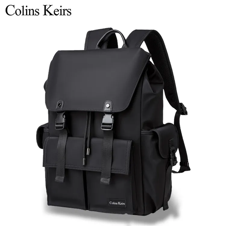 Colins Keirs旅行双肩包男女时尚大学生书包15.6寸电脑包防水背包