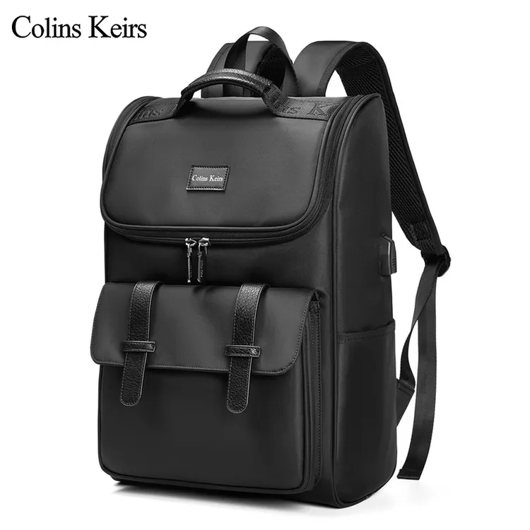 Colins Keirs双肩包男士背包新款大容量旅行休闲电脑包中学生书包