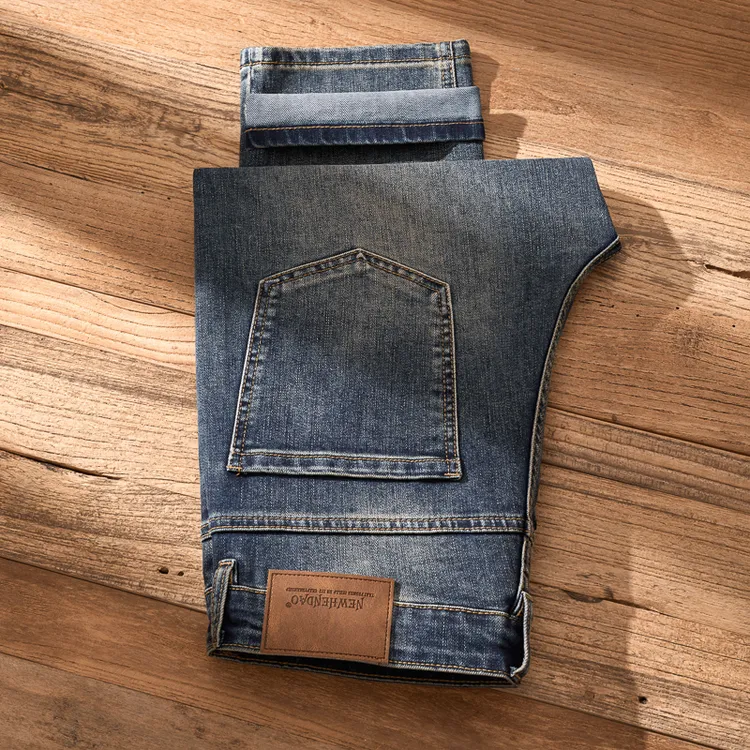 美式复古春季牛仔裤男2024新款宽松直筒潮牌裤子男春秋水洗休闲裤