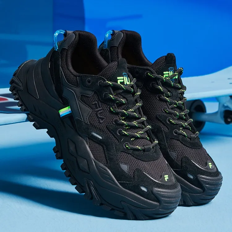 FILA斐乐官方硬糖鞋时尚透气跑步老爹鞋厚底增高鞋女款多巴胺鞋