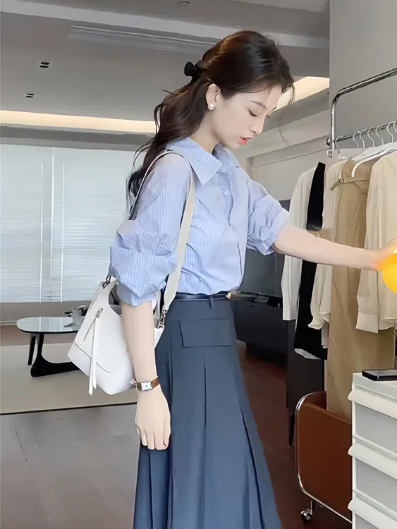 2024早春女装新款茶系穿搭一整套厅里厅气正式场合连衣裙子两件套
