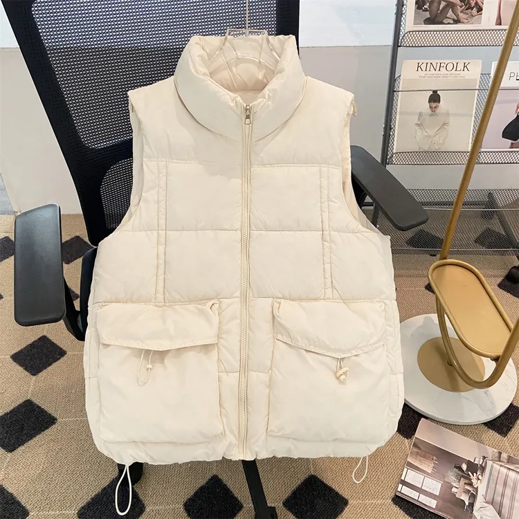 8812胖mm新款棉服马甲女秋冬韩版宽松马夹外套时尚百搭棉衣潮8812