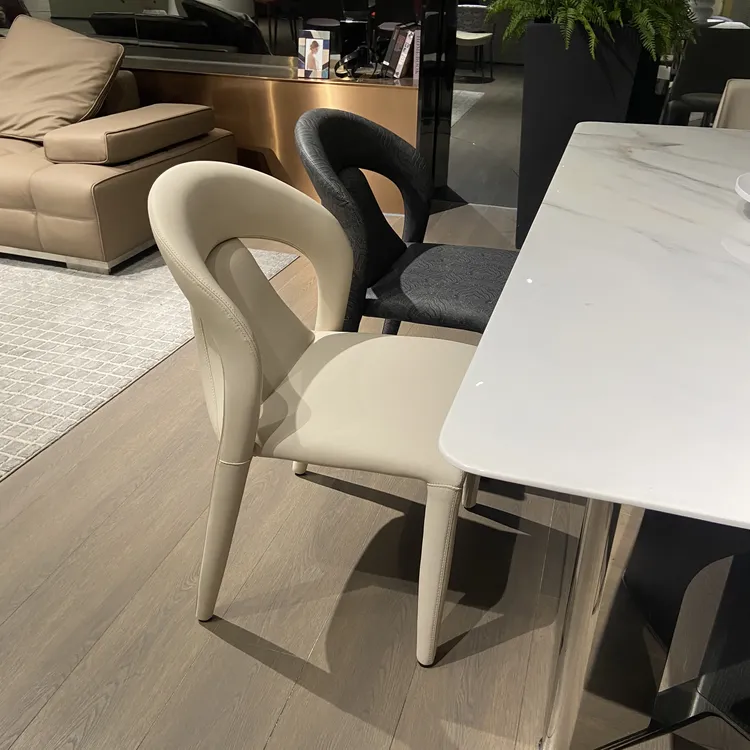 两张【毛毛】 意式极简轻奢家用大蟒餐椅（62*51*82）