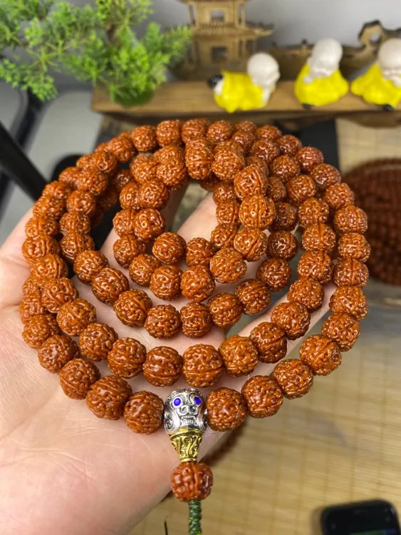 印尼小金刚手串老树王梅花 盘龙11～12mm机刷玉化男女108颗脖挂件