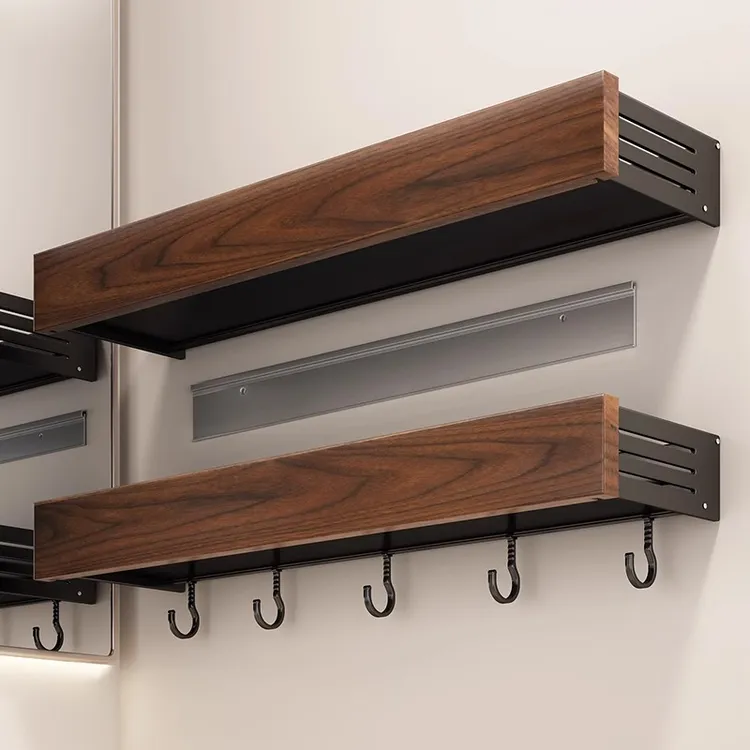 优勤胡桃木厨房置物架调味料架壁挂刀架家用用品大全多功能收纳架