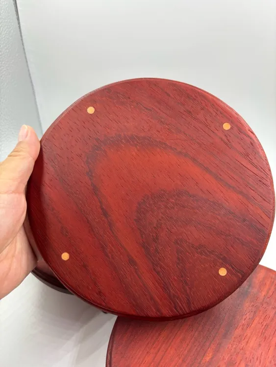 红木圆形花瓶底座复古茶壶香炉古董文玩花盆景奇石摆件底座托盘