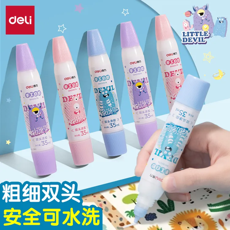 得力手工白胶儿童DIY春日手工可水洗白乳胶高粘度木工胶速干胶水商品图