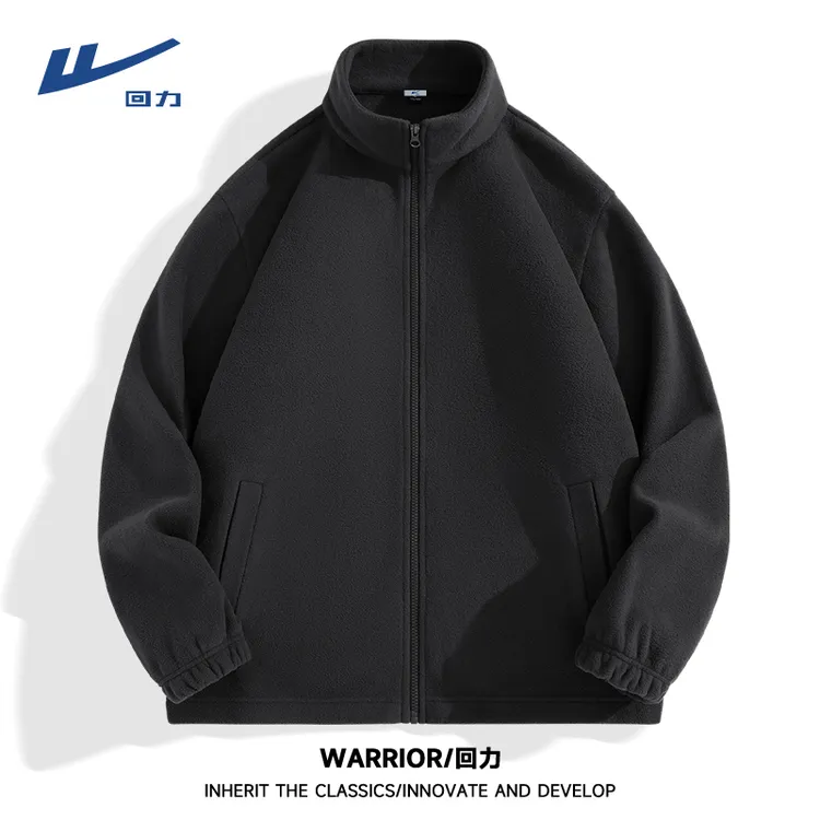 回力摇粒绒开衫外套男青少年潮牌宽松卫衣秋冬季新款内胆外穿上衣