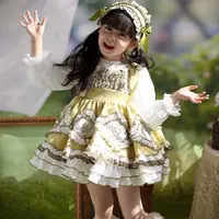 【秋日庄园】跨境原创新款洛丽塔公主裙宝宝周岁生日蓬蓬裙1601