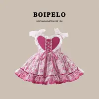 【蔷薇】BOIPELO原创跨境爱心生日礼服可爱甜美风洛丽塔三件套