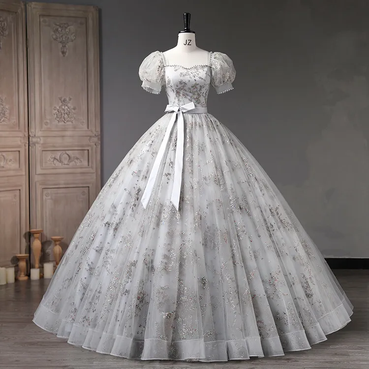 新款在逃公主气质名媛演出艺考比赛钢琴独唱走秀年会主持蓬蓬礼服