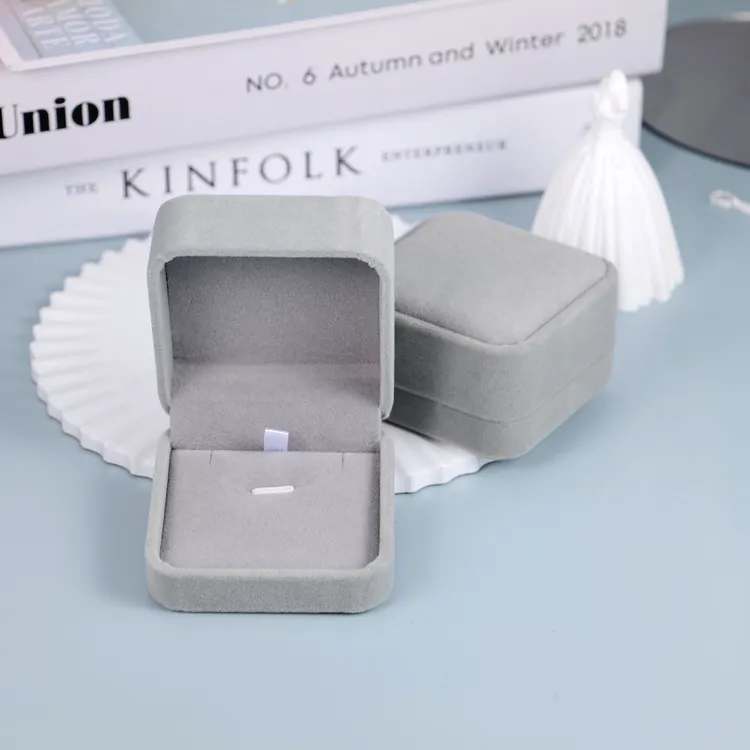 首饰盒/箱 绒布首饰饰品珠宝戒指盒项链吊坠手链耳钉精致包装盒