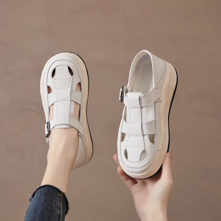 凉鞋女款爆款2024新款正品夏季透气时尚百搭软底外穿厚底洞洞鞋女