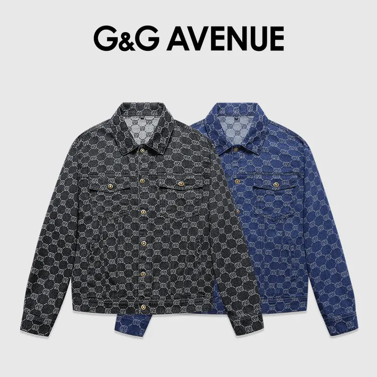 法国G&G AVENUE 轻奢潮牌提花牛仔夹克情侣款外套-GJ23231009