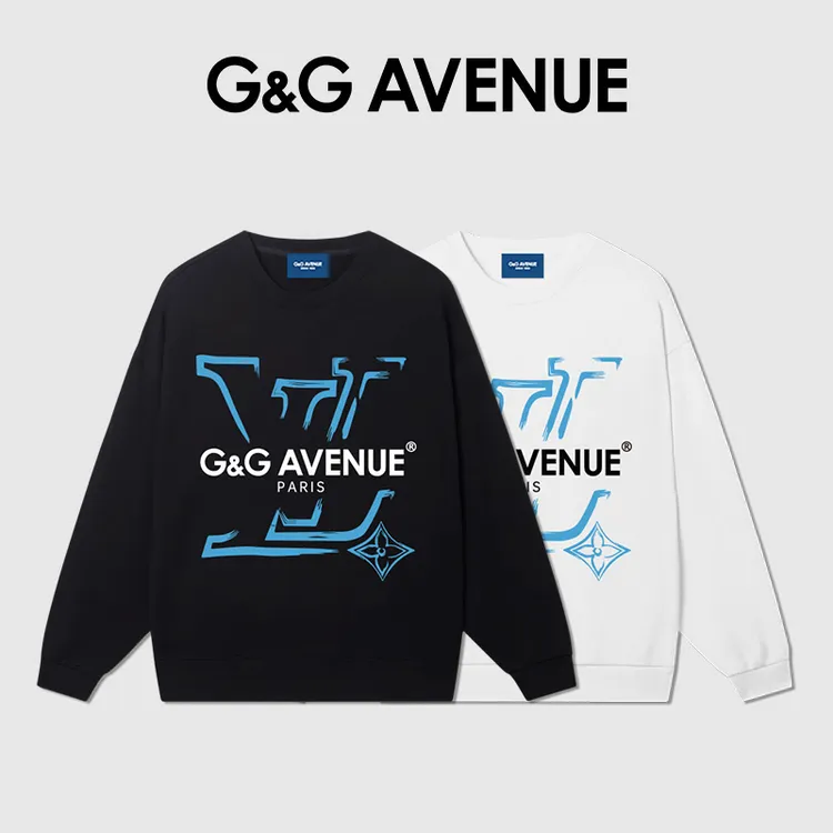 G&G AVENUE2025春秋休闲圆领潮流男士高档卫衣男女同款-GW2423047