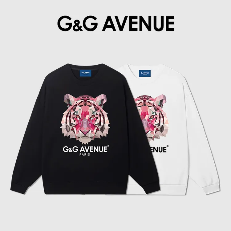 法国G&G AVENUE轻奢潮牌卫衣春秋休闲圆领卫衣男女同款-GW2423009