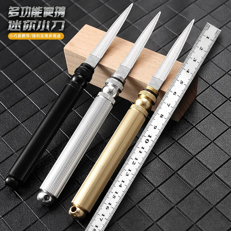 户外多能组合折叠刀具防身求生水果小刀车载破窗器拆快递迷你挂件