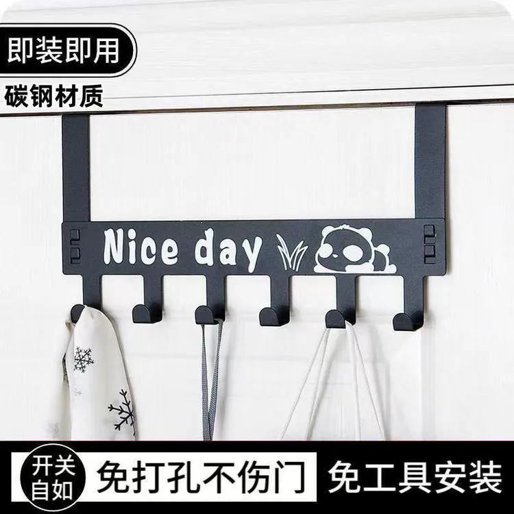 新疆包邮免打孔门后挂钩挂衣架门上挂架简约衣服帽衣钩门挂置物架