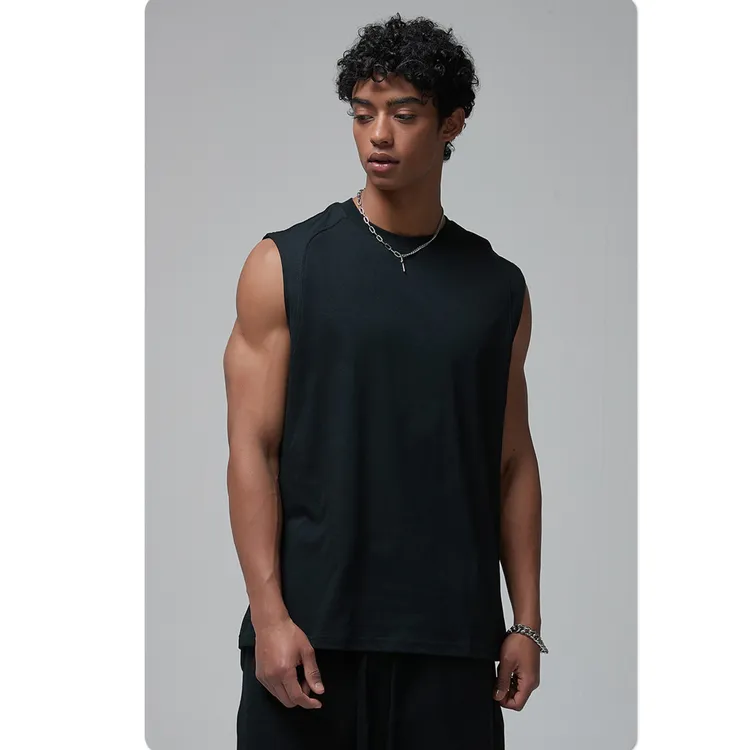 Street style美式背心男士运动健身背心速干篮球背心坎肩背心男款