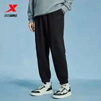 特步针织长裤男裤2024秋季新款百搭休闲裤束脚保暖运动裤男士卫裤