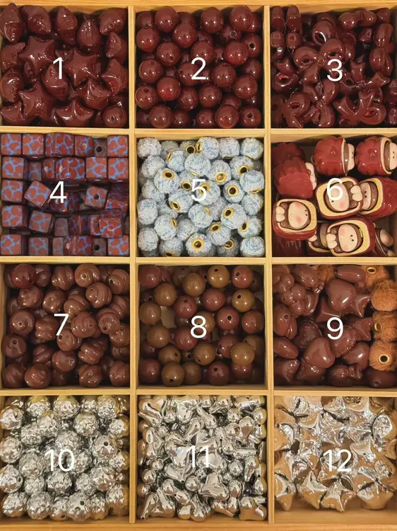 高货 miu风时尚串珠手机链diy烤漆手绘散珠大混