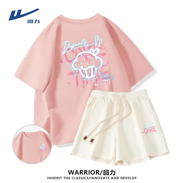 回力运动套装夏季新款洋气衣服女款短袖短裤穿搭网红洋气炸街女装