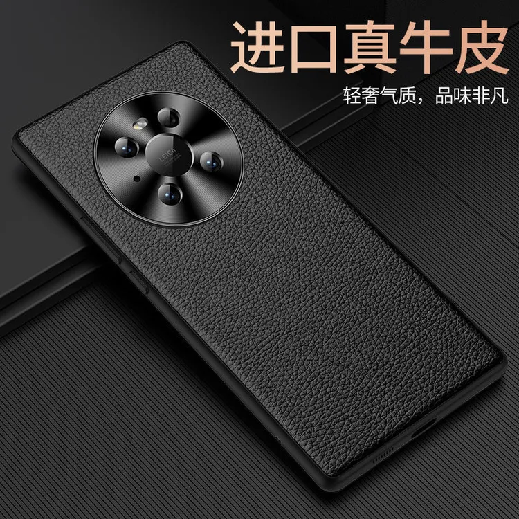 适用于华为mate40pro手机壳真皮防摔mate40e保护套商务男全包女款