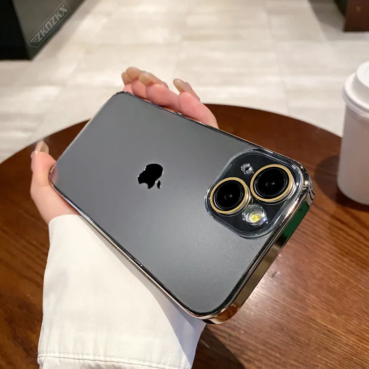适用苹果15手机壳原标AG磨砂电镀超薄防摔全包镜头膜高级感简约潮