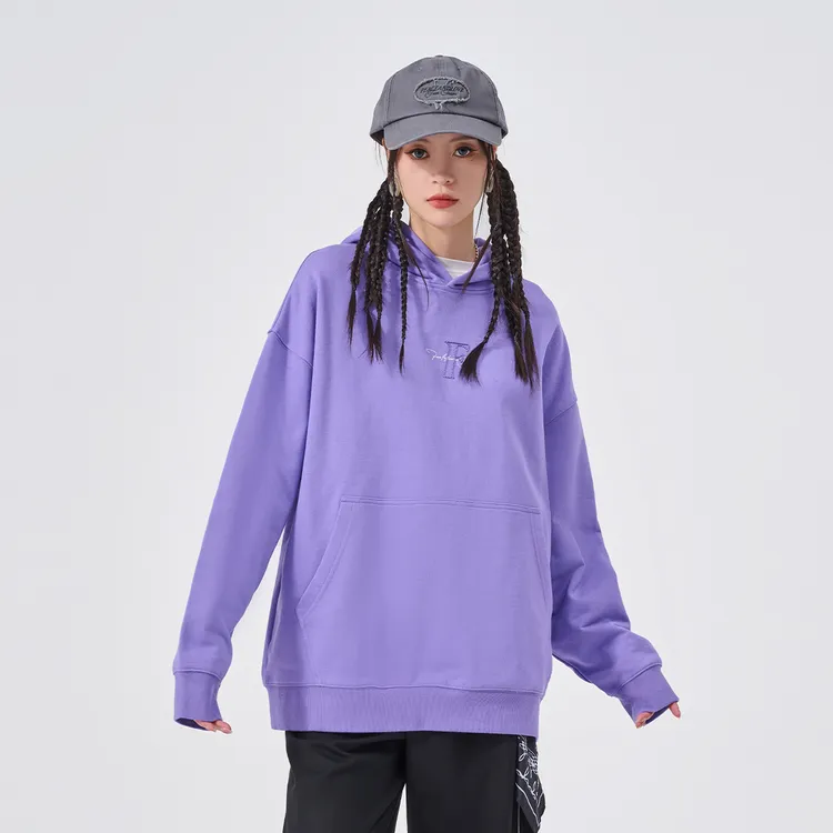 FMU14702秋冬新品潮牌连帽卫衣字母刺绣时尚宽松百搭男女情侣上衣
