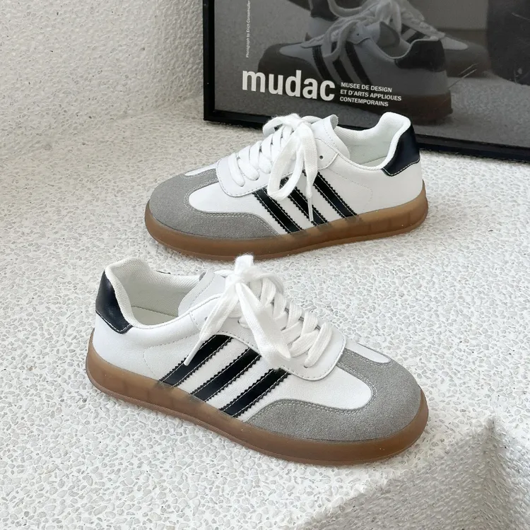 B 门店4&39！德训鞋！牛皮牛反绒/牛津底平底单鞋百搭休闲鞋C18619