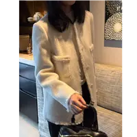 【梦露】骆马绒+澳毛时尚韩版优雅小香风·毛呢大衣外套