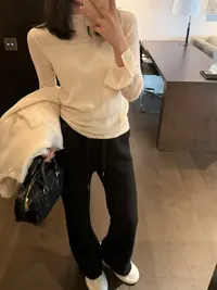 【白鸽旧诗】120S新澳100%羊毛修身线条感百搭简约显瘦圆领针织T