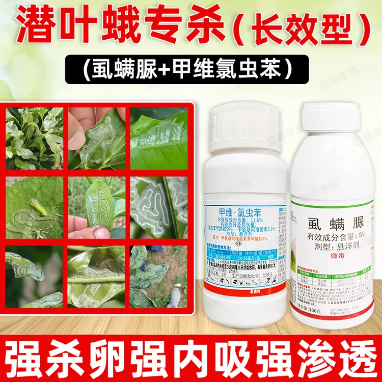 潜叶蛾长效型杀虫方案专杀抗性潜叶蛾锈壁虱杀虫杀卵杀虫剂混配好