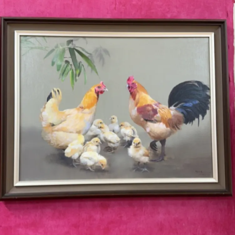 邓正立老师的原创手绘布面油画，《幸福》画面尺寸60+80厘米，包邮！