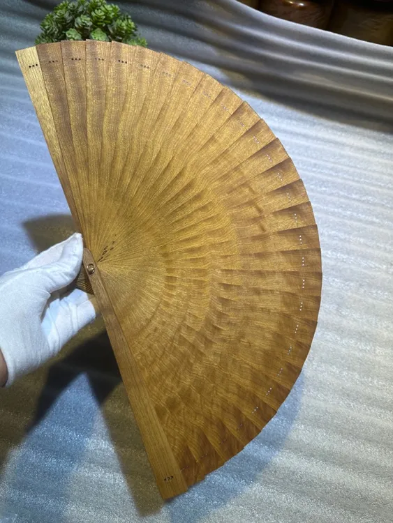 金丝楠木扇子小叶桢楠扇子实木扇子工艺品扇子居家日用扇工艺品扇