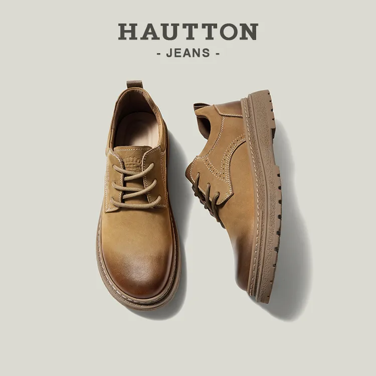 皓顿男鞋男士马丁靴秋季时尚百搭英伦风低帮工装鞋秋冬933GZ3502