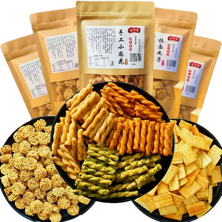 8袋零食大礼包网红手工小麻花锅巴拉面丸子解馋休闲整箱便宜批发