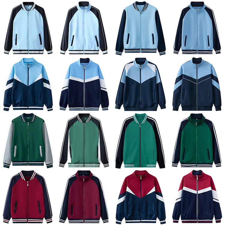 小学生校服外套春秋季儿童套装幼儿园长袖运动服天蓝白酒红绿上衣