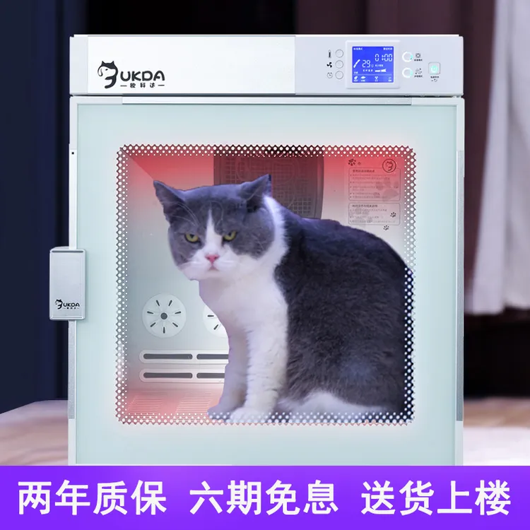 欧科达宠物智能烘干箱全自动猫咪烘干机狗吹水机家用洗澡吹毛静音