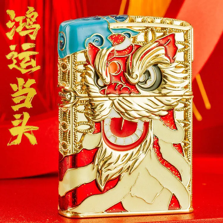 珐琅鸿运当头礼盒打火机