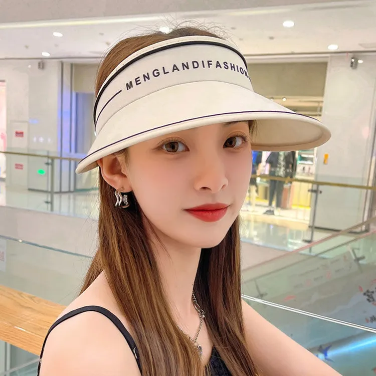 时尚户外空顶遮阳帽子女百搭防晒帽新款洋气减龄上档次防晒