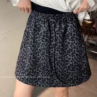裙子【谜语】秋季气质豹纹裙子女70262