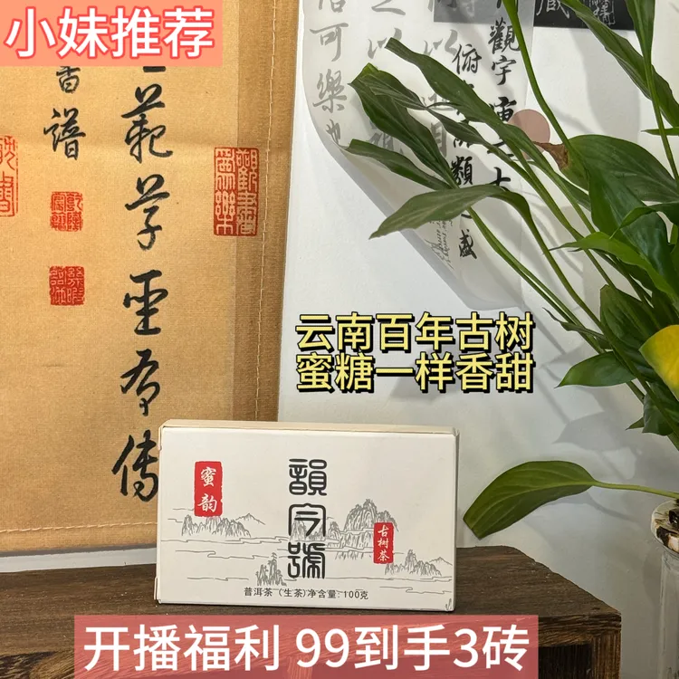 2022年蜜韵普洱茶香甜生茶100g