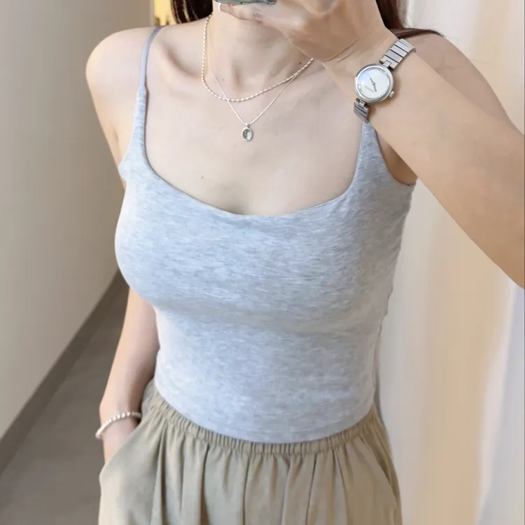 【衣架防尘袋发货】春夏季吊带可调节肩带背心女内搭外穿百搭基础款